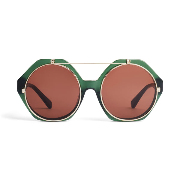 Flip up Green Sunglasses