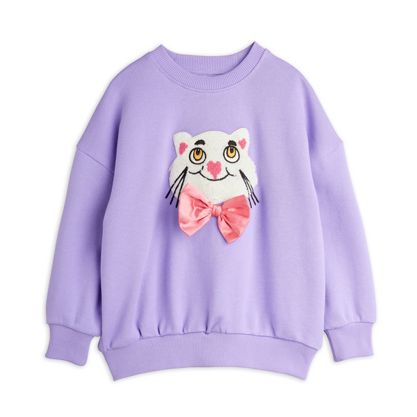 Cat with Bowtie Chenille Sweatshirt