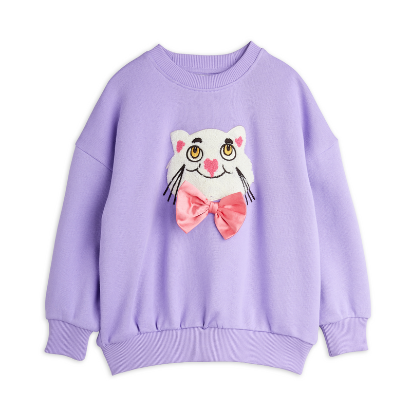 Cat with Bowtie Chenille Sweatshirt