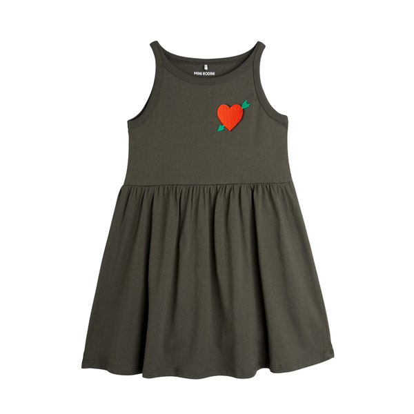 Arrowed Heart Embroidered Tank Dress