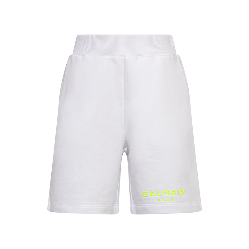 White & Yellow Jersey Shorts