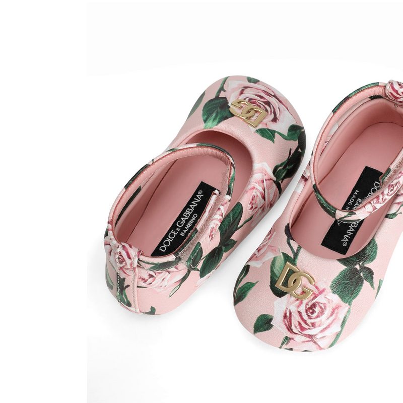 Rose Print Baby Ballerinas