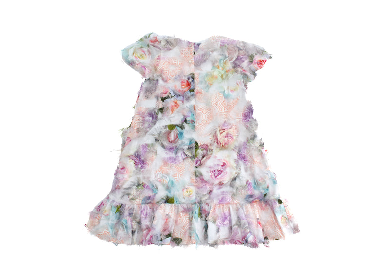Manege en Sucre White Dress with Dropped Hem