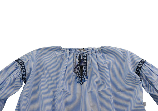 Il Gufo Blue and White Striped Dress
