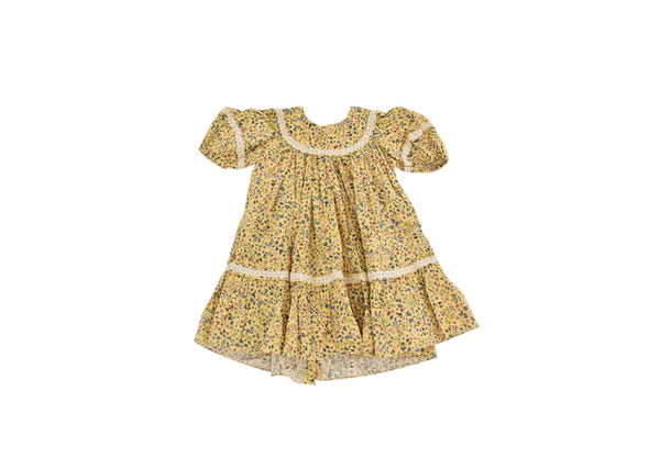 Strawberries & Cream Light Yellow A-line Dress