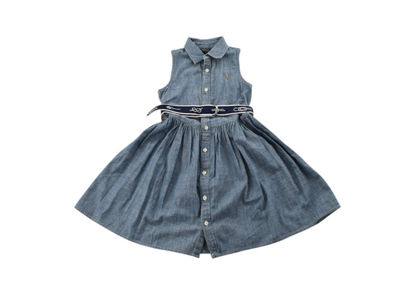Ralph Lauren Blue Sleeveless Dress with Collar