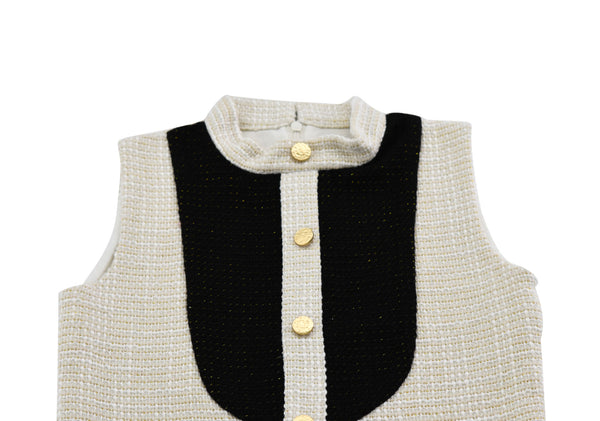 Aisabobo Tweed Dress with Gold Sparkles