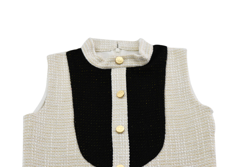 Aisabobo Tweed Dress with Gold Sparkles