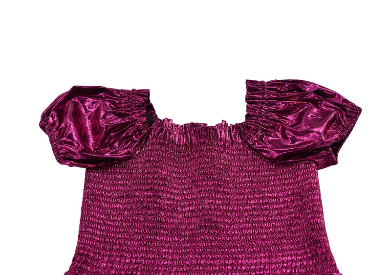 LoveShackFancy Deep electric pink dress