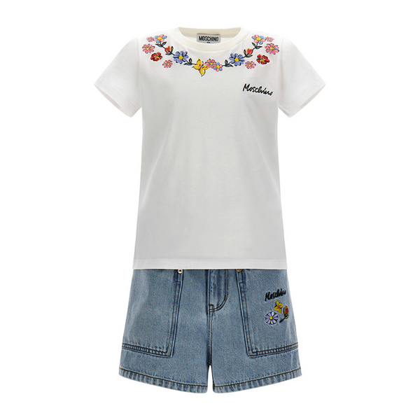 T-Shirt & Light Blue Shorts Set