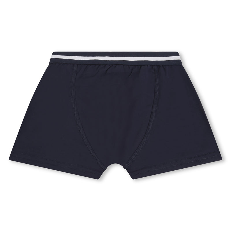 Set of 2 Boxer Shorts in Navy and White