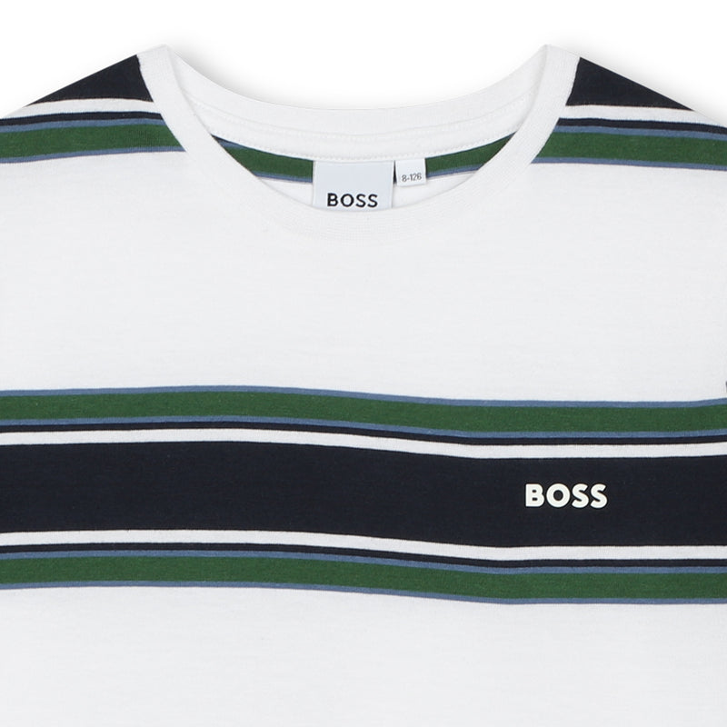 Green Stripes Short Sleeves T-Shirt