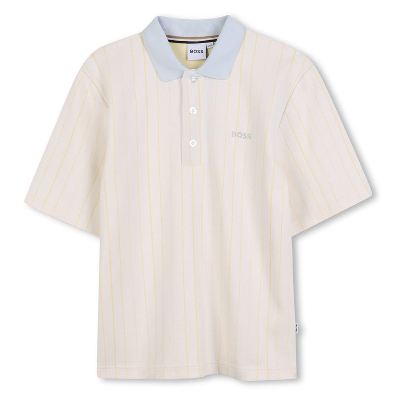 White Short Sleeve Polo