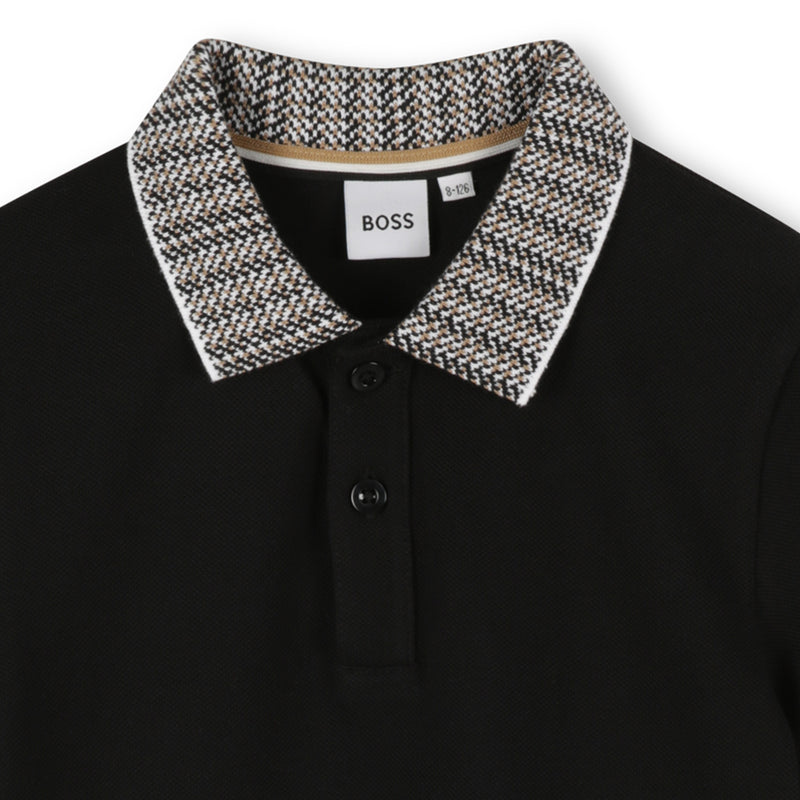 Black Short Sleeve Polo