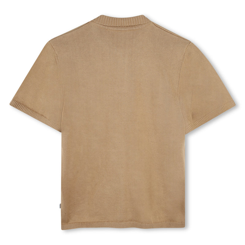 Beige Short Sleeve Polo