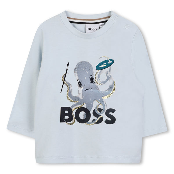 Pale Blue Long Sleeve Baby T-Shirt