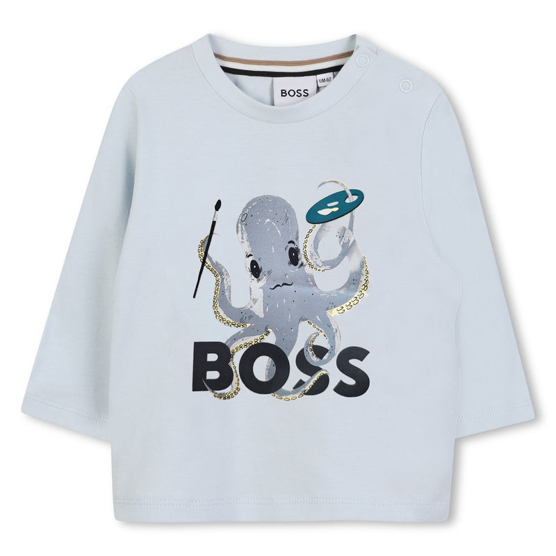 Pale Blue Long Sleeve Baby T-Shirt