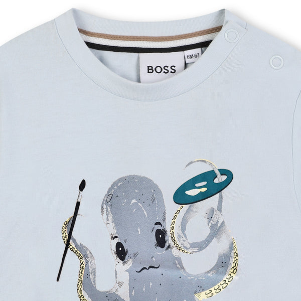 Pale Blue Long Sleeve Baby T-Shirt