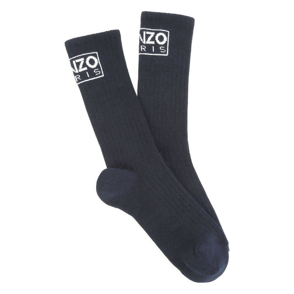 Navy Logo Socks