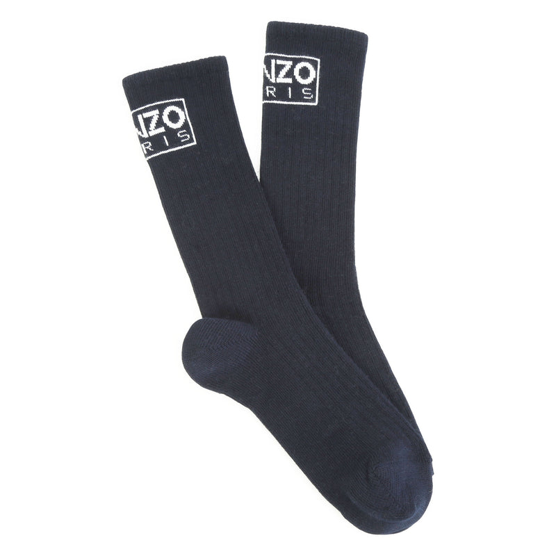 Navy Logo Socks