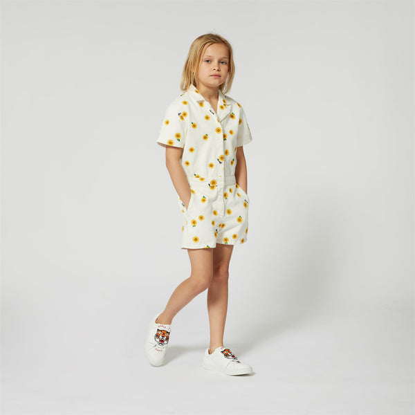 Mini Sunflower Print Jumpsuit