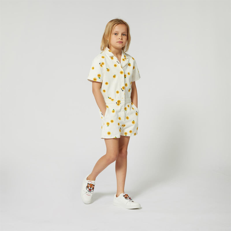 Mini Sunflower Print Jumpsuit