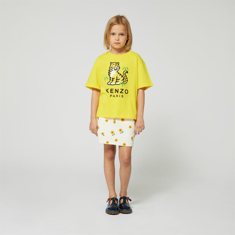 Mini Sunflower Print Skirt