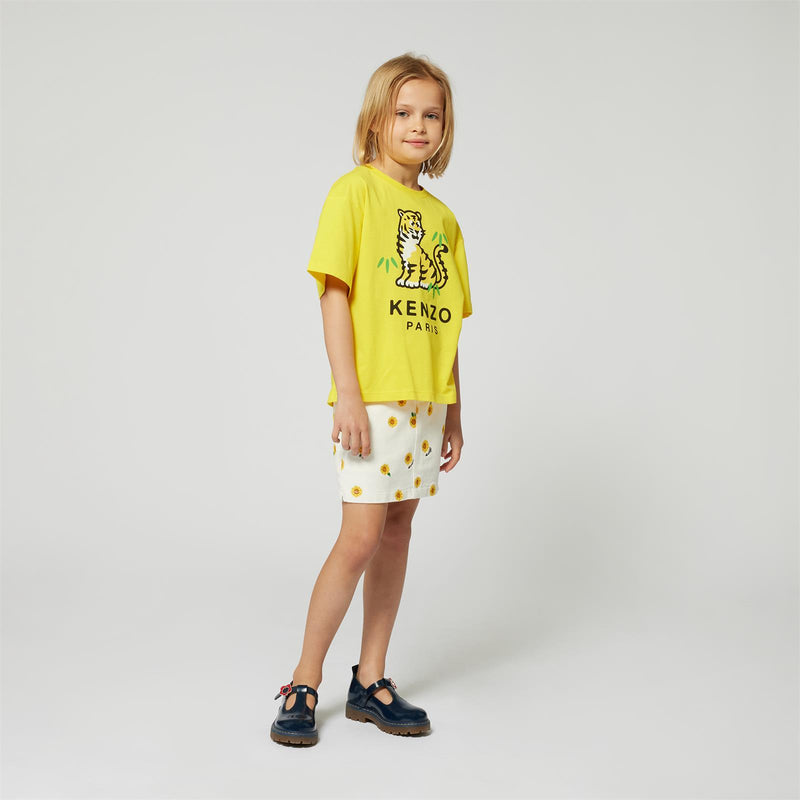 Mini Sunflower Print Skirt
