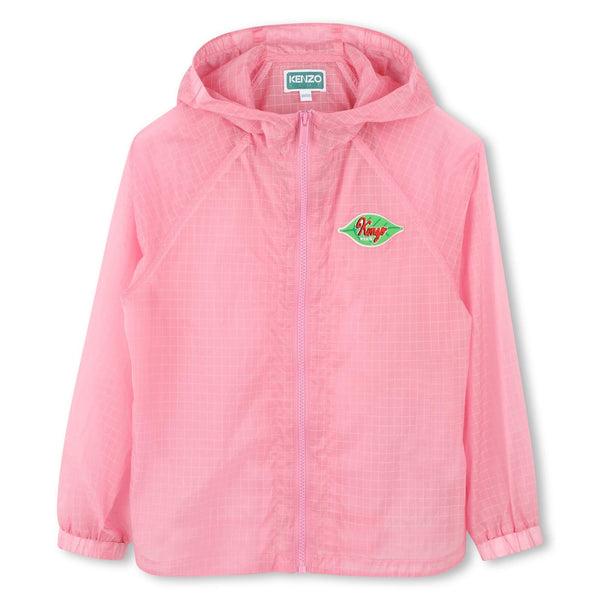 Pink Hooded Windbreaker