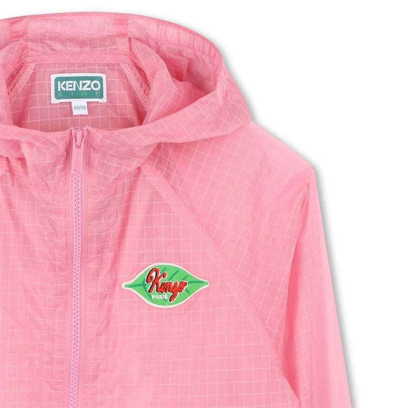 Pink Hooded Windbreaker