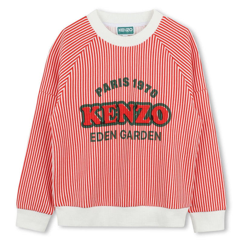 Ivory & Red Stripe Sweatshirt