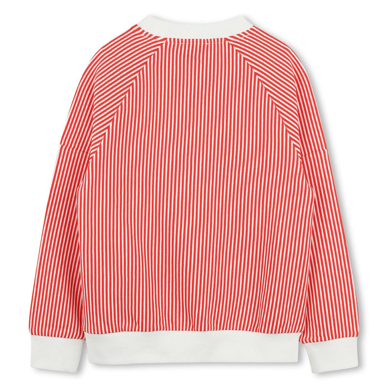 Ivory & Red Stripe Sweatshirt