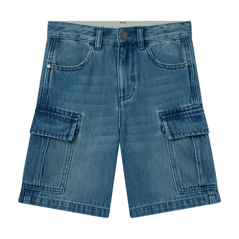 Denim Cargo Shorts