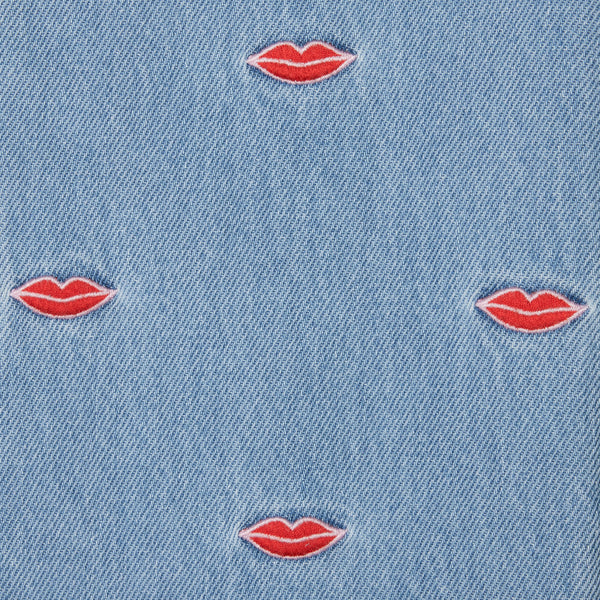 Embroidered Denim Trousers