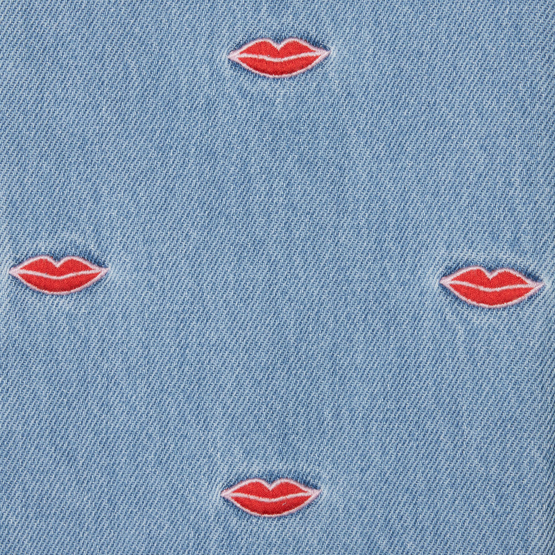 Embroidered Denim Trousers