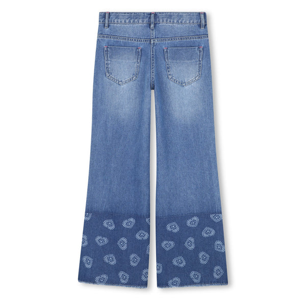 Stone Wash Denim Trousers