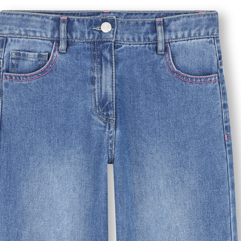 Stone Wash Denim Trousers