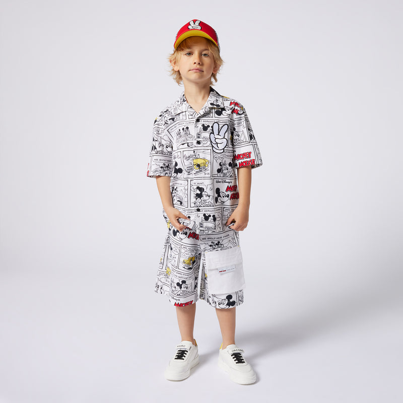 Mickey Mouse Print Bermuda Shorts