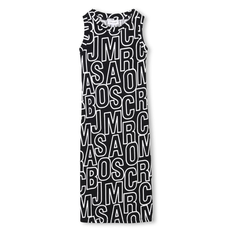 Black Sleeveless Logo Dress