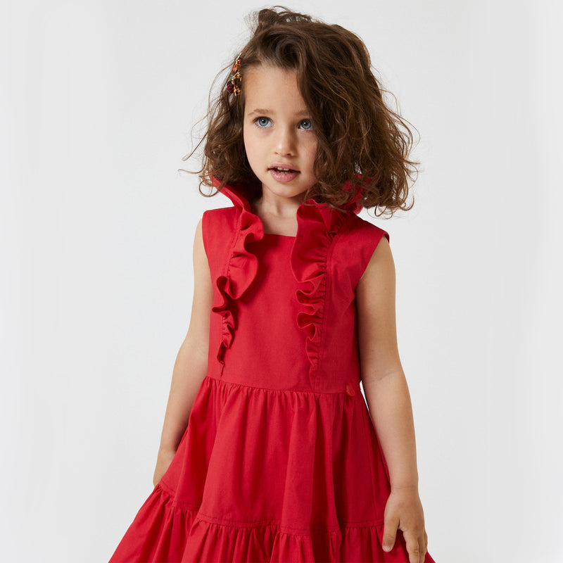 Red Poplin Dress