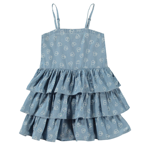 Love Peace Blue Crystal Dress