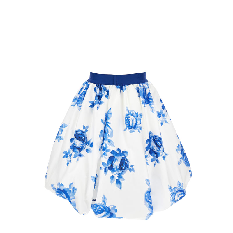 Rose Print Midi Skirt