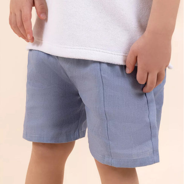 Cobalt Linen Shorts